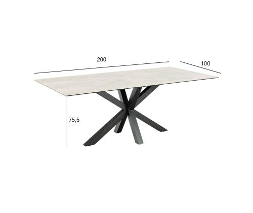 Söögilaud HEAVEN 200x100xH75,5cm, hall