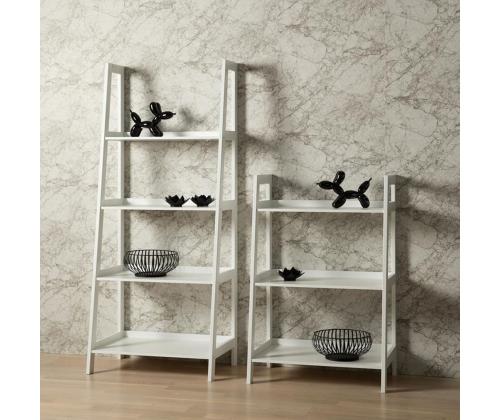 Riiul WALLY 63x40xH130cm, valge, lakitud