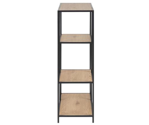 Riiul SEAFORD 77x35xH114cm, metsik tamm, mööbliplaat, metall