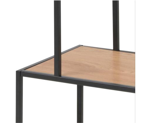 Riiul SEAFORD 77x35xH114cm, metsik tamm, mööbliplaat, metall