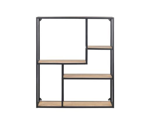 Seinariiul SEAFORD 75x20xH91cm, tamm, mööbliplaat, metall