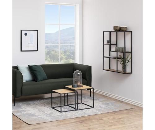 Seinariiul SEAFORD 75x20xH91cm, tamm, mööbliplaat, metall