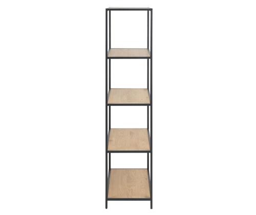 Riiul SEAFORD 77x35xH150cm, tamm, mööbliplaat, metall