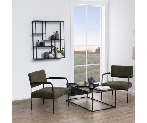 Seinariiul SEAFORD 75x20xH91cm, must, melamiin, metall