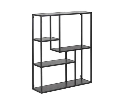 Seinariiul SEAFORD 75x20xH91cm, must, melamiin, metall