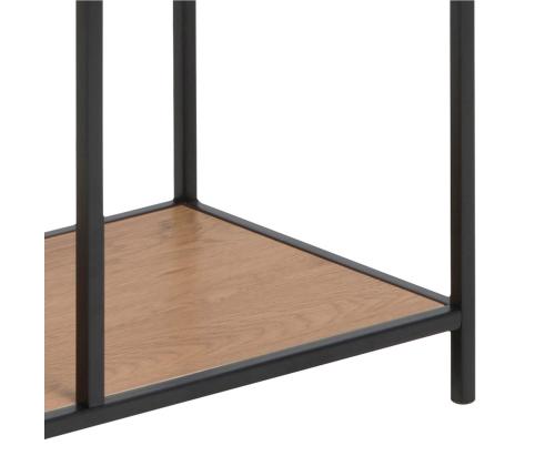 Riiul SEAFORD 77x35xH185cm, metsik tamm/must, mööbliplaat, metall