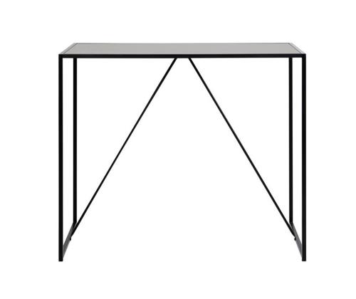 Baarilaud SEAFORD 120x60xH105cm, lauaplaat: must saare melamiin, raam: must metall