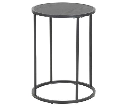 Abilaud SEAFORD, D40xH55cm, must saare melamiin, raam: must metall