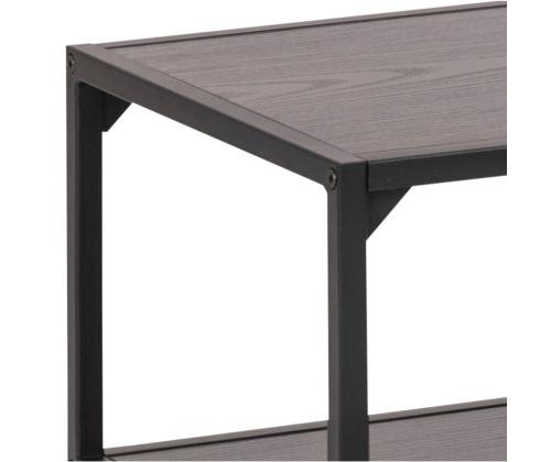 TV-laud SEAFORD 120x33xH46cm, 3 riiuliga, must saare melamiin