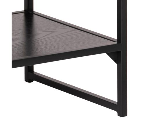 TV-laud SEAFORD 120x33xH46cm, 3 riiuliga, must saare melamiin