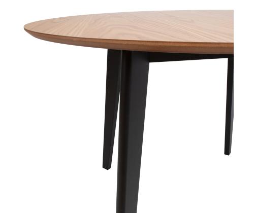 Söögilaud ROXBY D105xH76cm, tamm/must