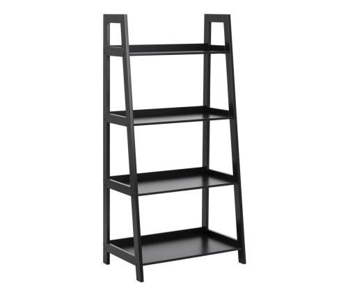 Riiul WALLY 63x40xH130cm, 4-riiuliga, riiuliplaat ja raam: MDF, värvus: must, viimistlus: värvitud