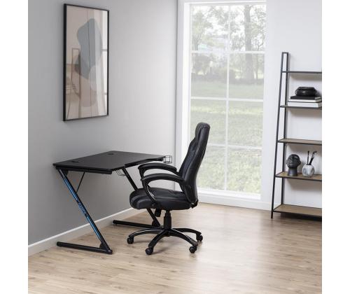 Kirjutuslaud TROOPER 100x60xH75cm, must, MDF, metall