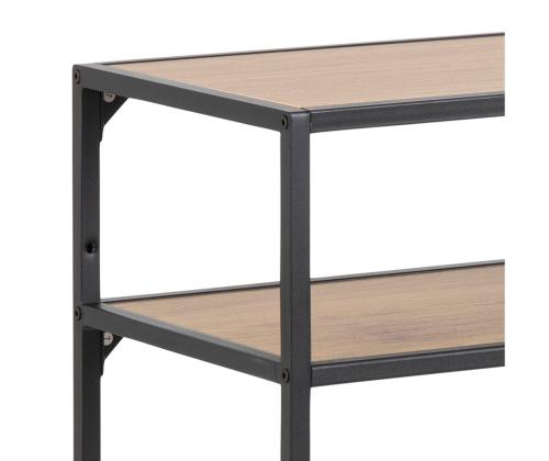 Abilaud SEAFORD 120x35xH79cm, lauaplaat: lamineeritud kattega mööbliplaat, värvus: tamm, raam: metall, värvus: must