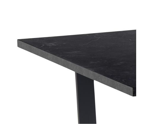 Söögilaud AMBLE 160x90xH74cm, must, melamiin, metall