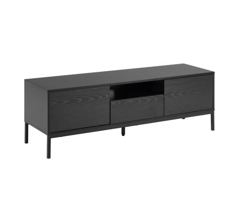 TV-laud SEAFORD, 140x40xH45cm, 1 sahtliga, must