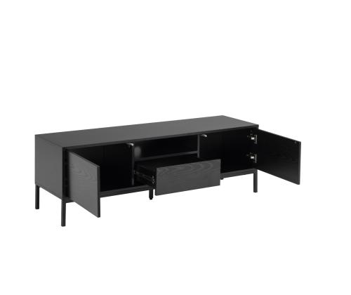 TV-laud SEAFORD, 140x40xH45cm, 1 sahtliga, must