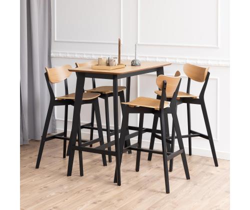 Baarilaud ROXBY 120x60xH105cm, naturaalne/must