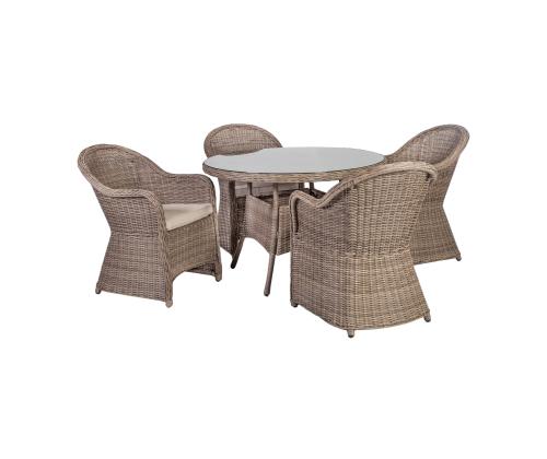 Aiamööblikomplekt TOSCANA laud ja 4 tooli