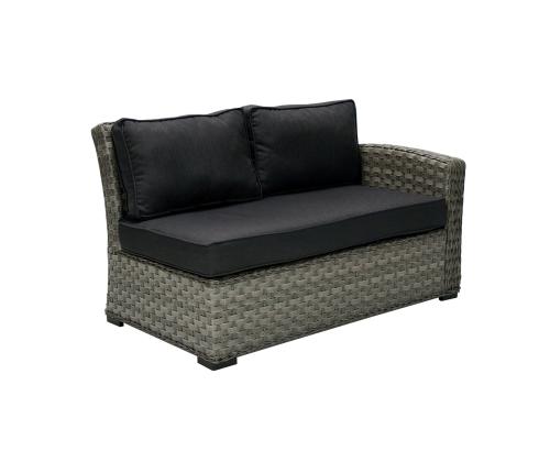 Aiamööblikomplekt GENEVA laud ja nurgadiivan, hall