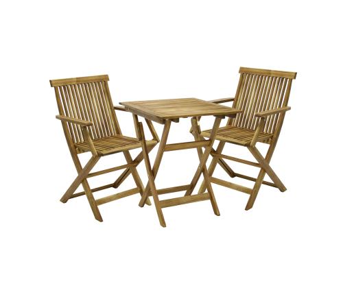 Rõdukomplekt FINLAY laud ja 2 käetugedega tooli