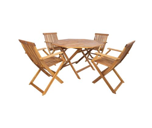 Aiamööblikomplekt FINLAY laud ja 4 käetugedega tooli