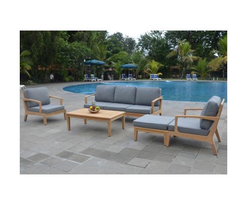 Aiamööblikomplekt MALDIVE laud, diivan, 2 tooli ja tumba