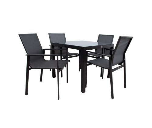 Aiamööblikomplekt AMALFI laud ja 4 tooli