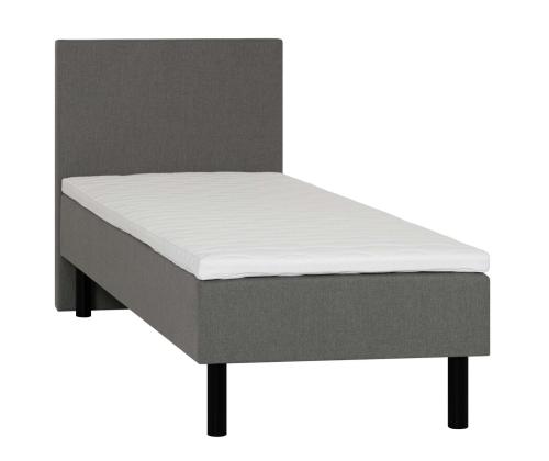 Kušett LANDE 90x200cm, peatsiotsaga, hall, 7-tsooniline pocket-vedrustus