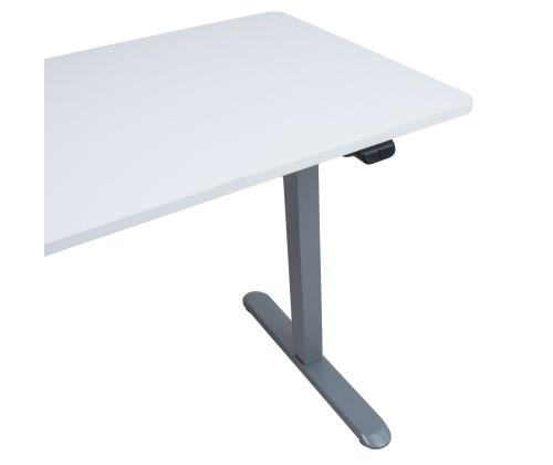 Töölaud ERGO LIGHT 1-mootoriga 120x60cm, hõbehall/valge