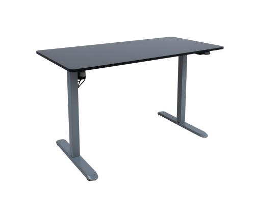 Töölaud ERGO LIGHT 1-mootoriga 120x60cm, hõbehall/must