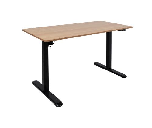 Töölaud ERGO LIGHT 1-mootoriga 120x60cm, must/tamm