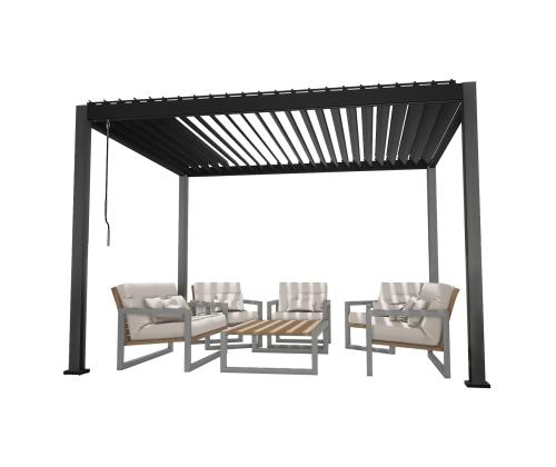 Varikatus MIRADOR-111 3x4m kardinatega, tumehall