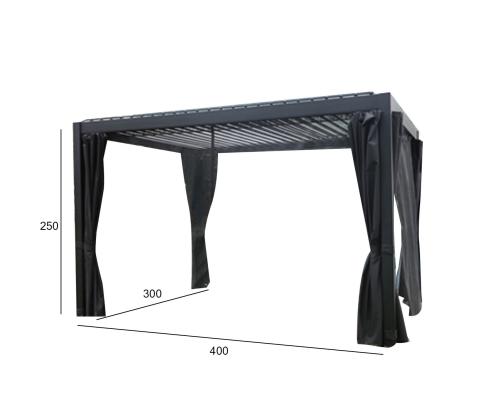 Varikatus MIRADOR-111 3x4m kardinatega, tumehall