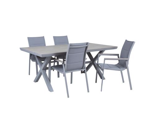 Aiamööblikomplekt CORINNA laud ja 4 tooli