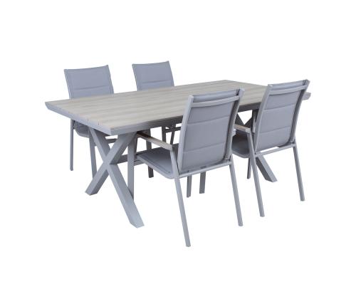 Aiamööblikomplekt CORINNA laud ja 4 tooli