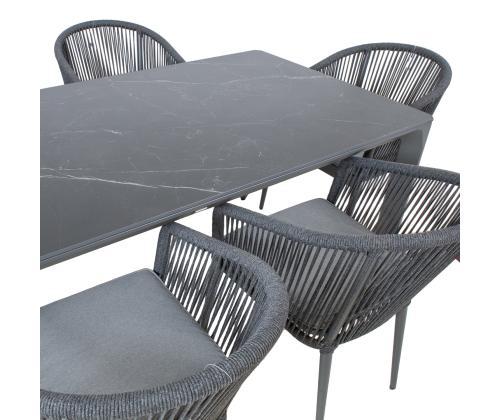 Aiamööblikomplekt CARVES laud ja 6 tooli 21177