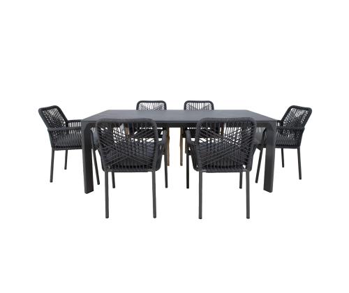 Aiamööblikomplekt CARVES laud ja 6 tooli 20929