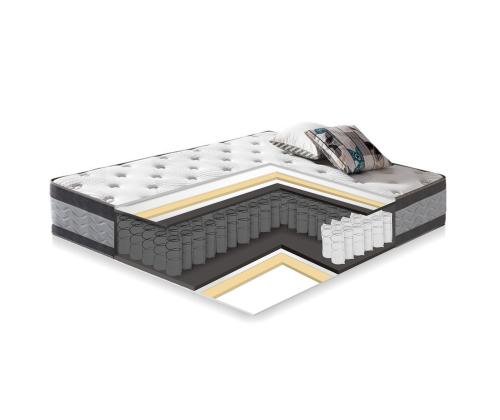 Voodi SUGI madratsiga HARMONY DUO 160x200cm, kollane