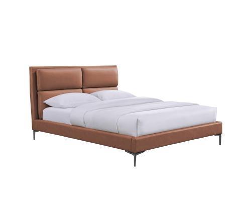 Voodi LENA madratsiga HARMONY DUO 160x200cm, konjakipruun