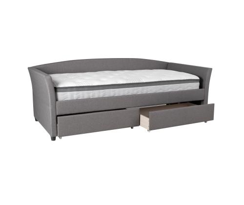 Voodi GENESIS 90x200cm, madratsiga HARMONY UNO, pruunikashall