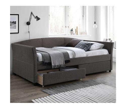 Voodi GENESIS 90x200cm, madratsiga HARMONY UNO, pruunikashall