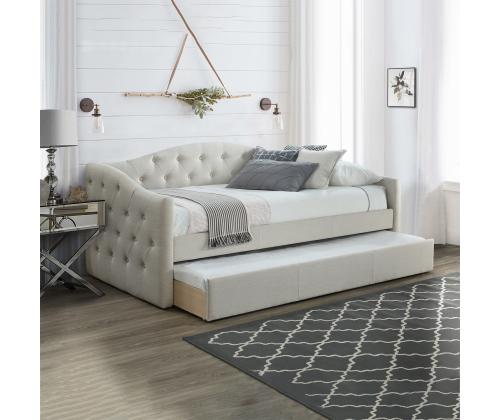 Voodi ATLANTA 90x200cm, kahe madratsiga HARMONY UNO, hall