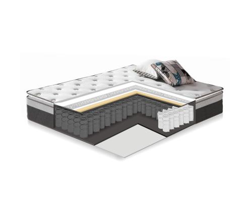 Voodi ROMAN madratsiga HARMONY TOP 160x200cm, hall