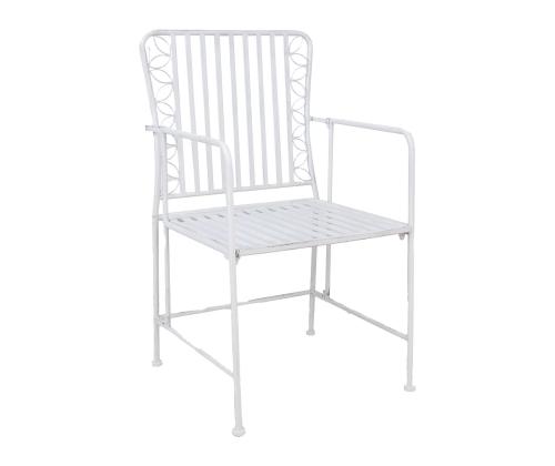 Rõdukomplekt JASMINE laud ja 2 tooli, antiikvalge metall