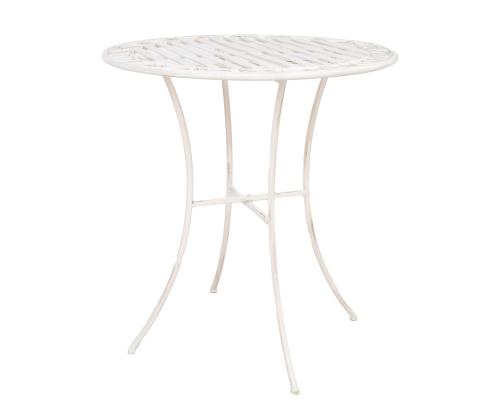 Rõdukomplekt JASMINE laud ja 2 tooli, antiikvalge metall