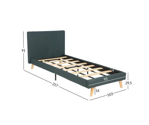 Voodi JUNO 90x200cm, madratsiga KUKA DUO KID, hall