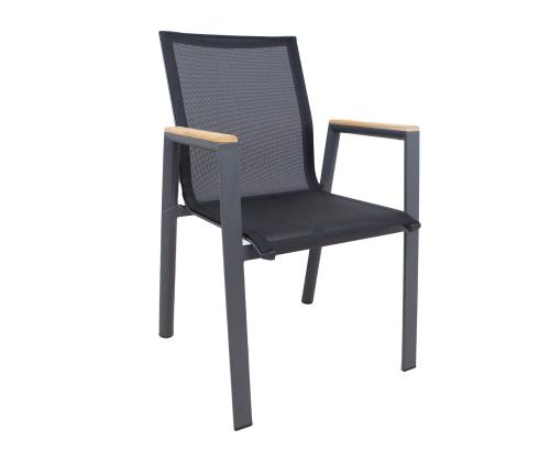 Aiamööblikomplekt TAMPERE laud 160x80xH75cm, 4 tooli 56x63xH90cm, tiik, alumiinium