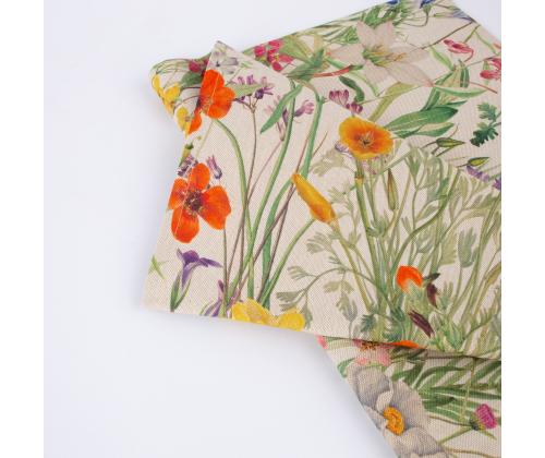 Linik HOLLY 43x116cm, metsikute lillede põld, 100% puuvill, kangas 344