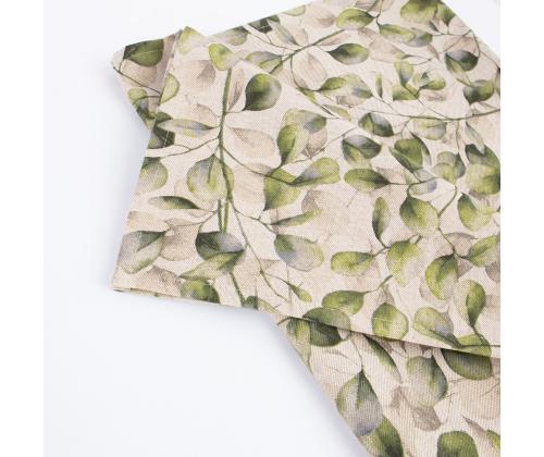 Linik HOLLY 43x116cm, papli lehed, 80% puuvill, 20% polüester, kangas 352